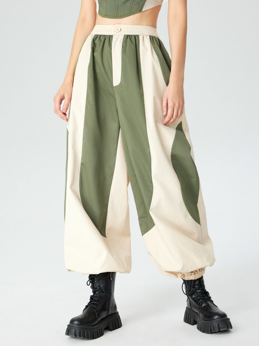 Woven Patchy Jogger Pants
