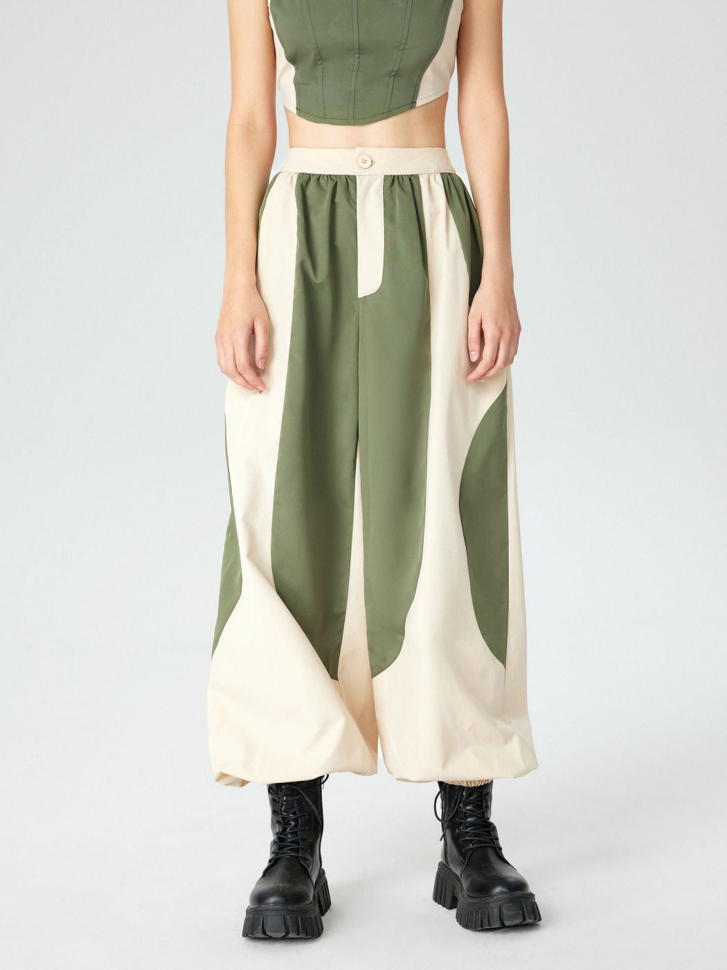 Woven Patchy Jogger Pants