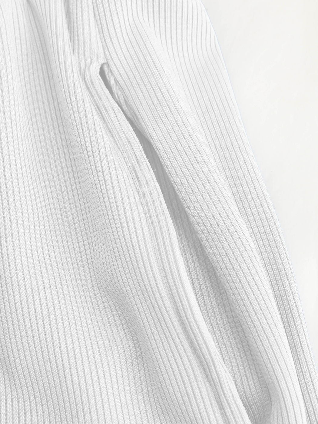 Solid Elastic Waist Wide Leg Shorts