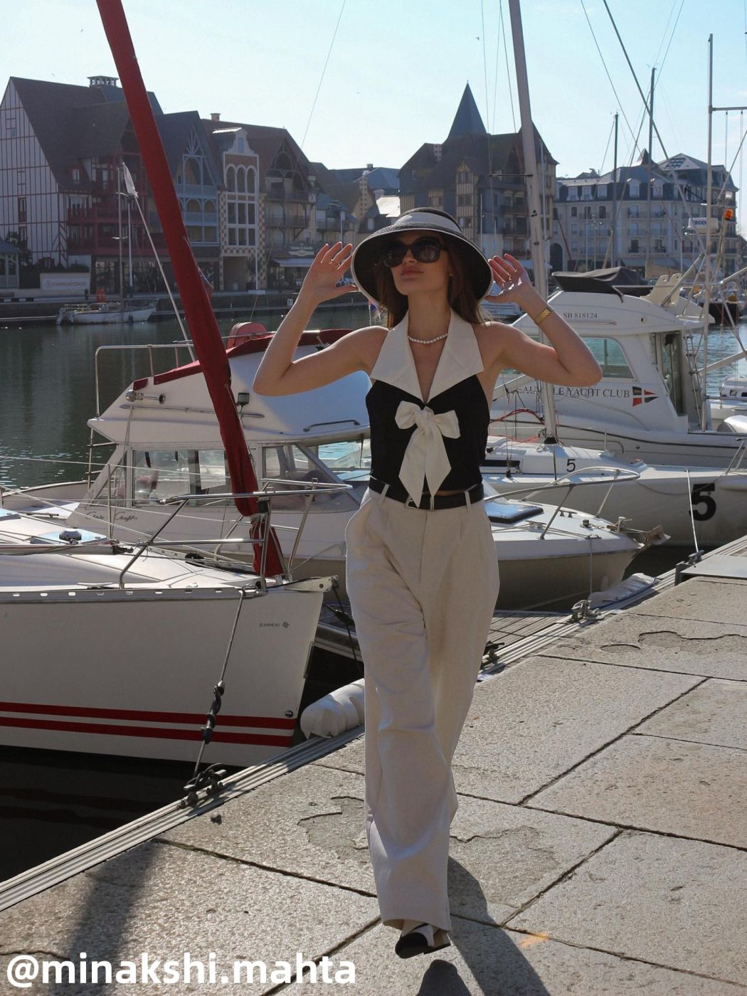 Pleated Wide Leg Trousers