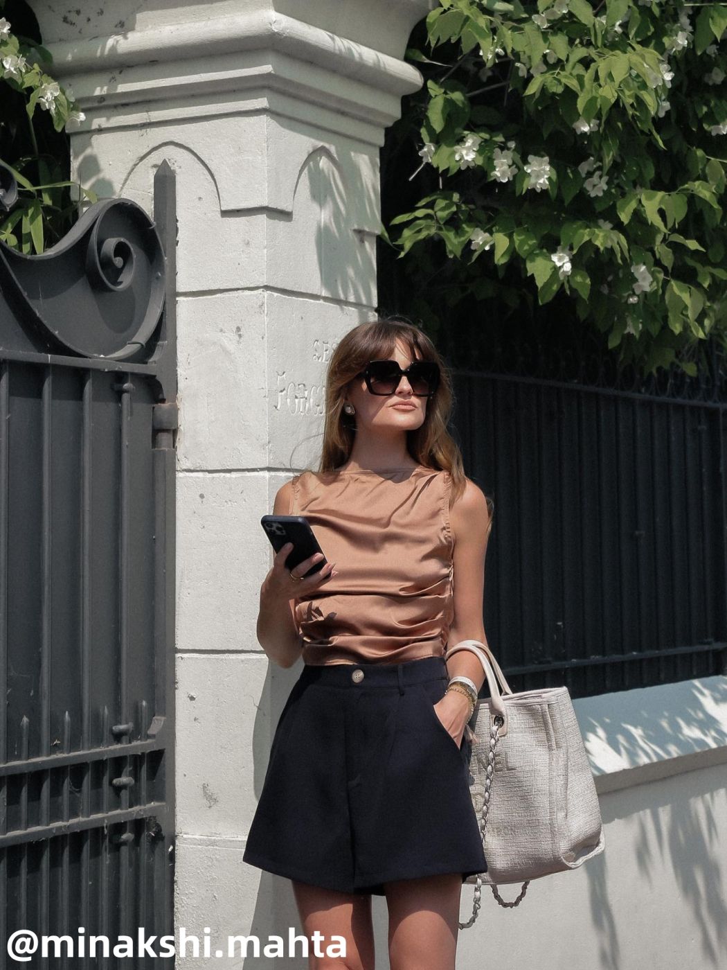Mid Rise Solid Button Pocket Shorts