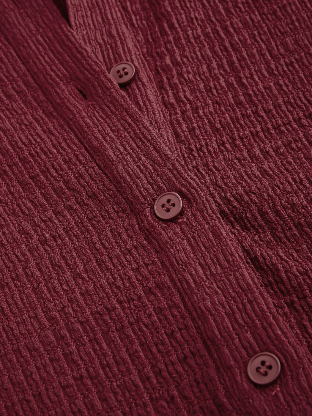 Texture Solid Bell Sleeve Crop Shirt