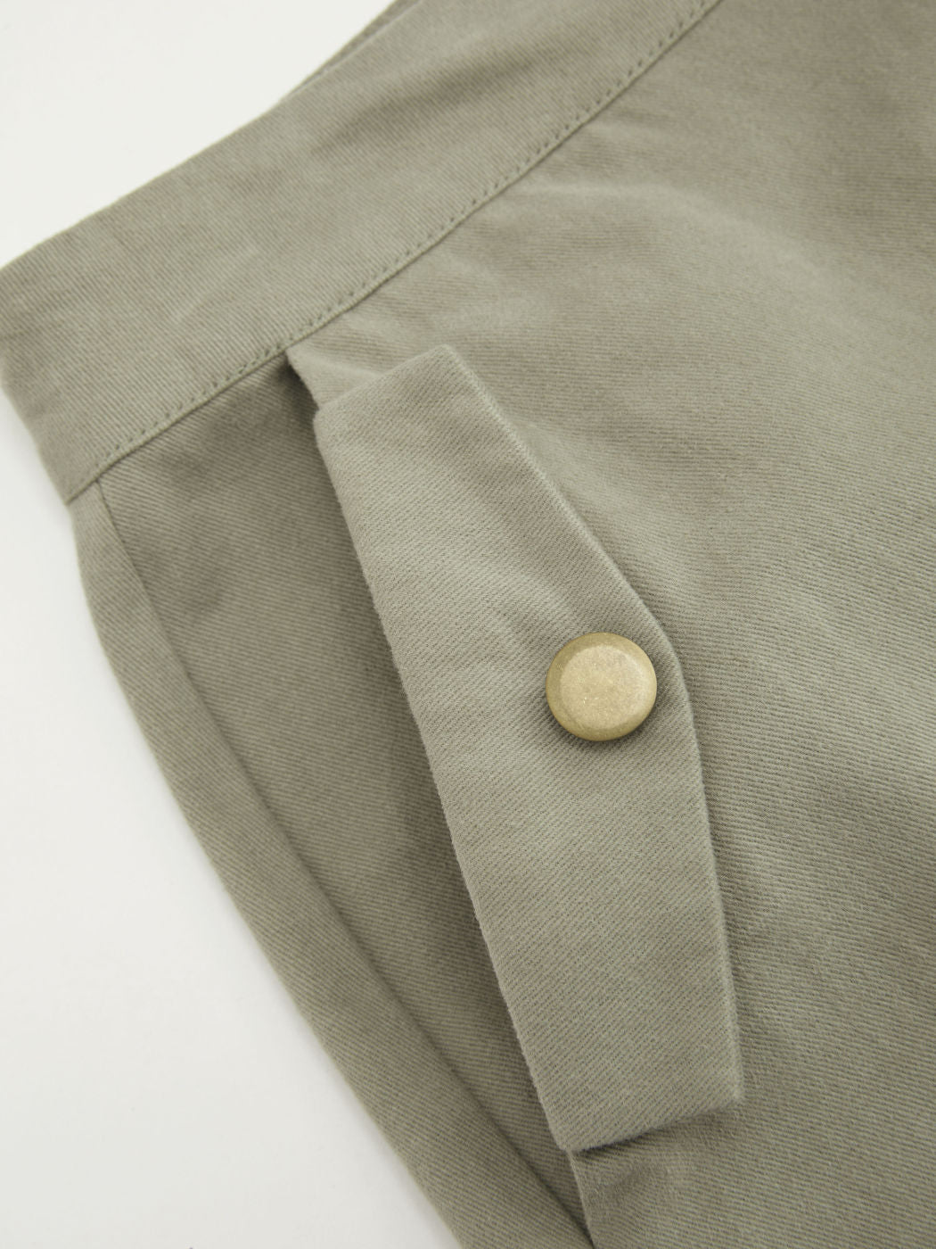 Mid Rise Solid Button Joggers