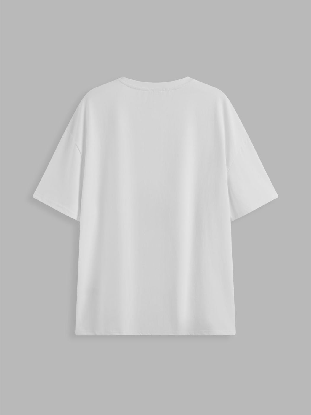Round Neckline Funny Rabbit Graphic Short Sleeve Oversized Tee