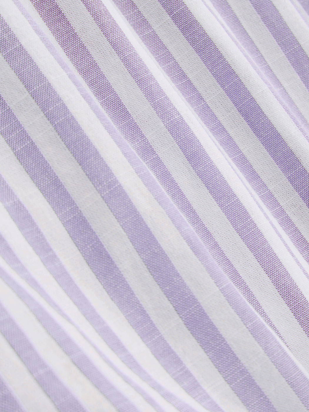 Cotton-blend Collar Striped Knotted Roll-up Long Sleeve Shirt