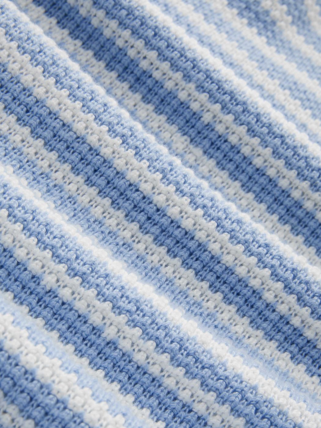 Knit Polo Striped Short Sleeve Top