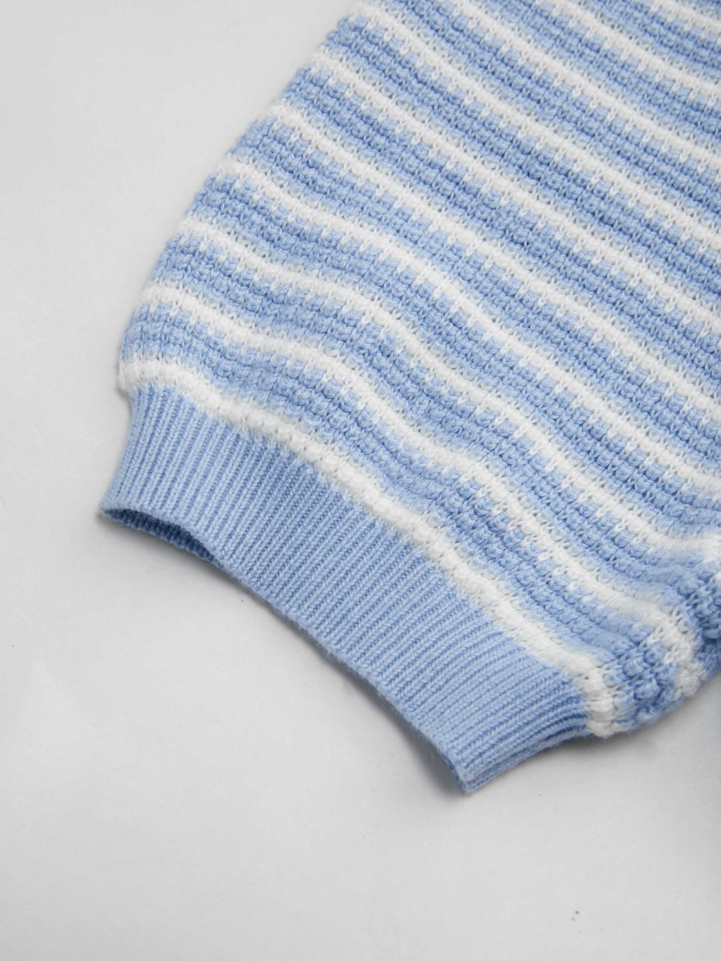 Knit Polo Striped Short Sleeve Top