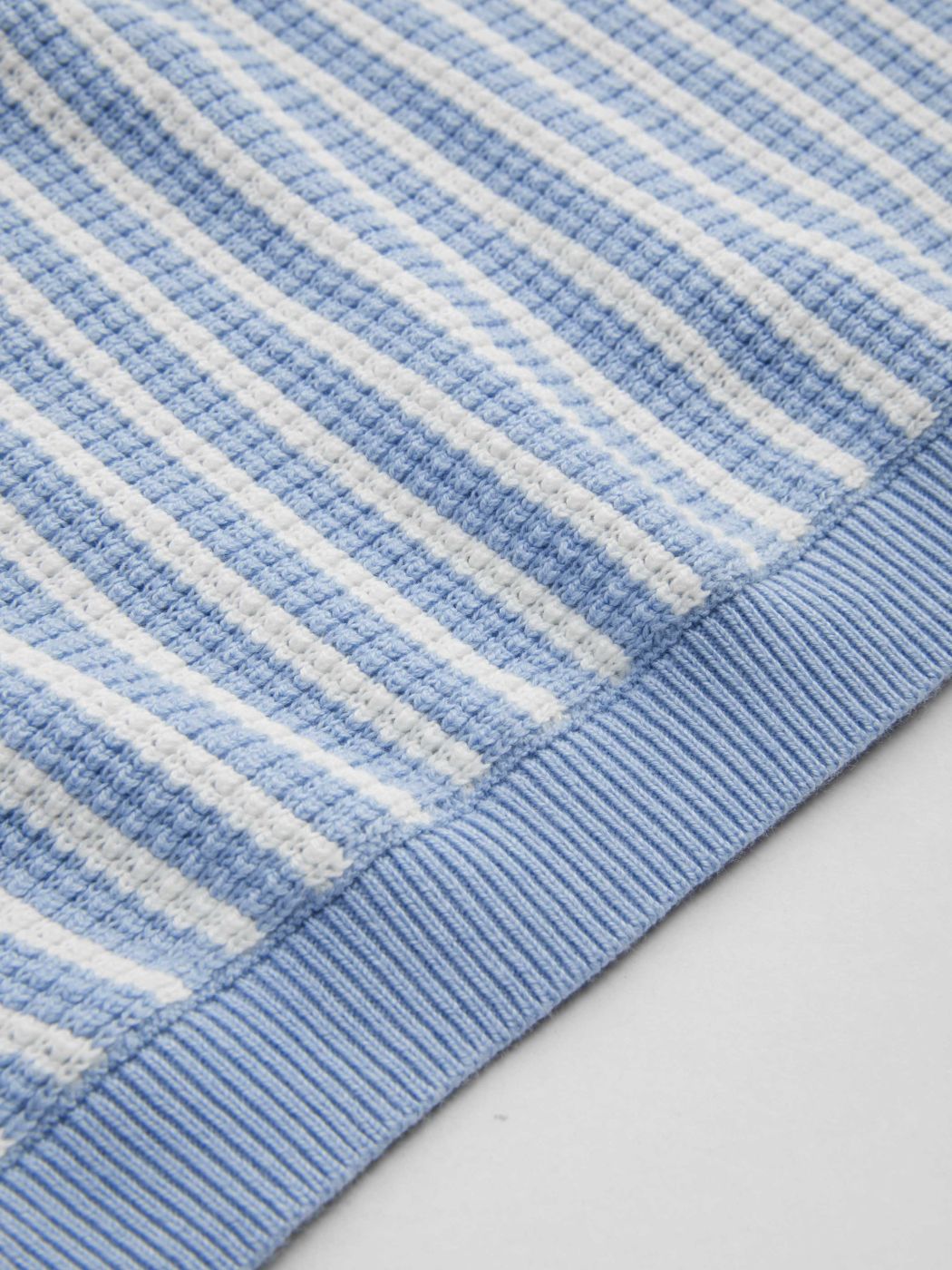 Knit Polo Striped Short Sleeve Top