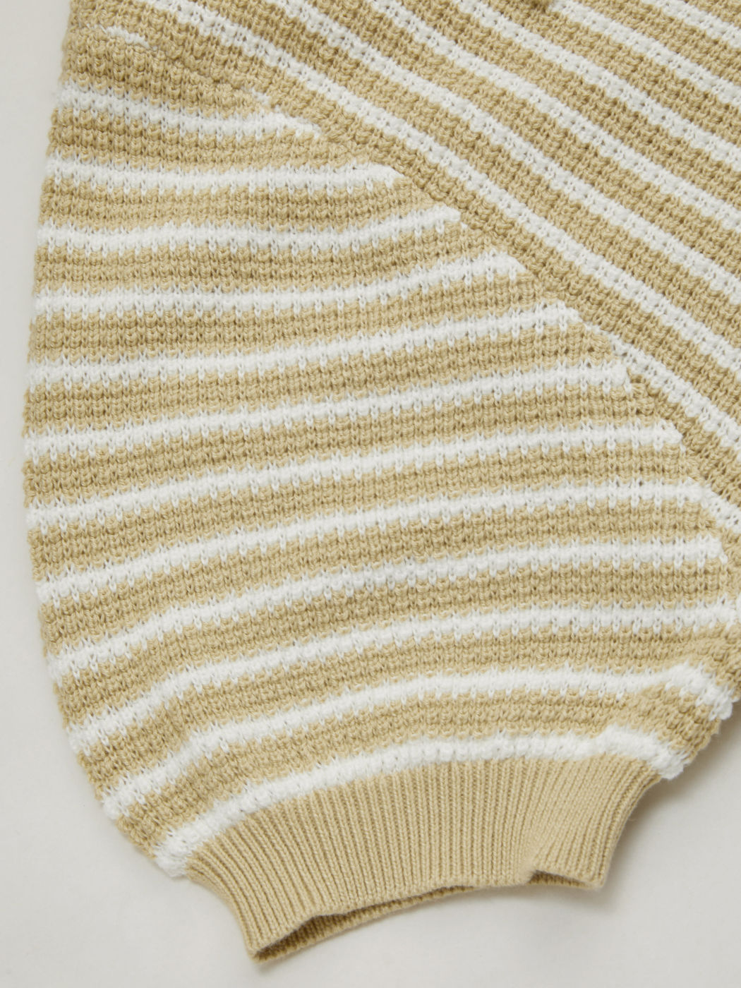 Knit Polo Striped Short Sleeve Top