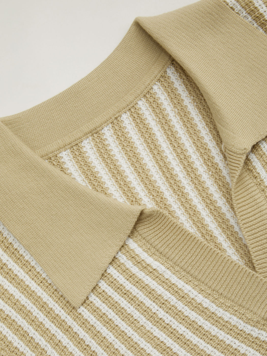 Knit Polo Striped Short Sleeve Top