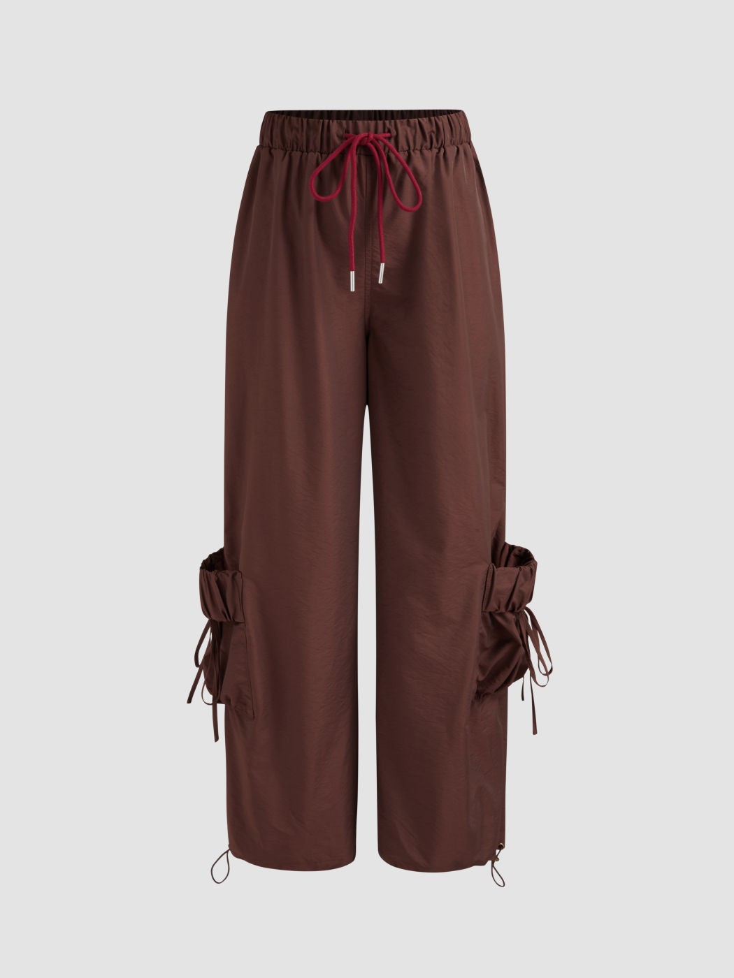 Mid Rise Knotted Pocket Cargo Pants