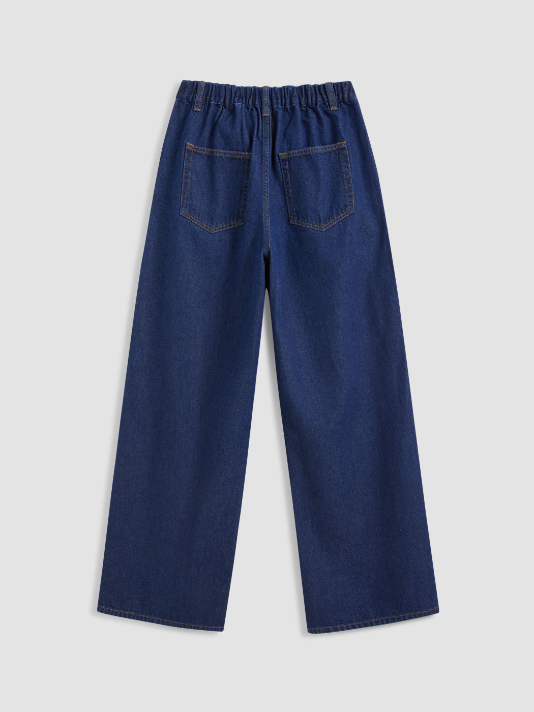 Denim Mid Rise Solid Knotted Baggy Jeans