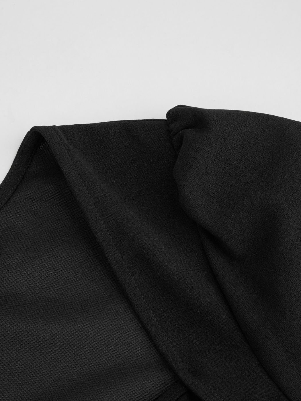 Square Neck Solid Pleated Ruffle Zipper Mini Dress