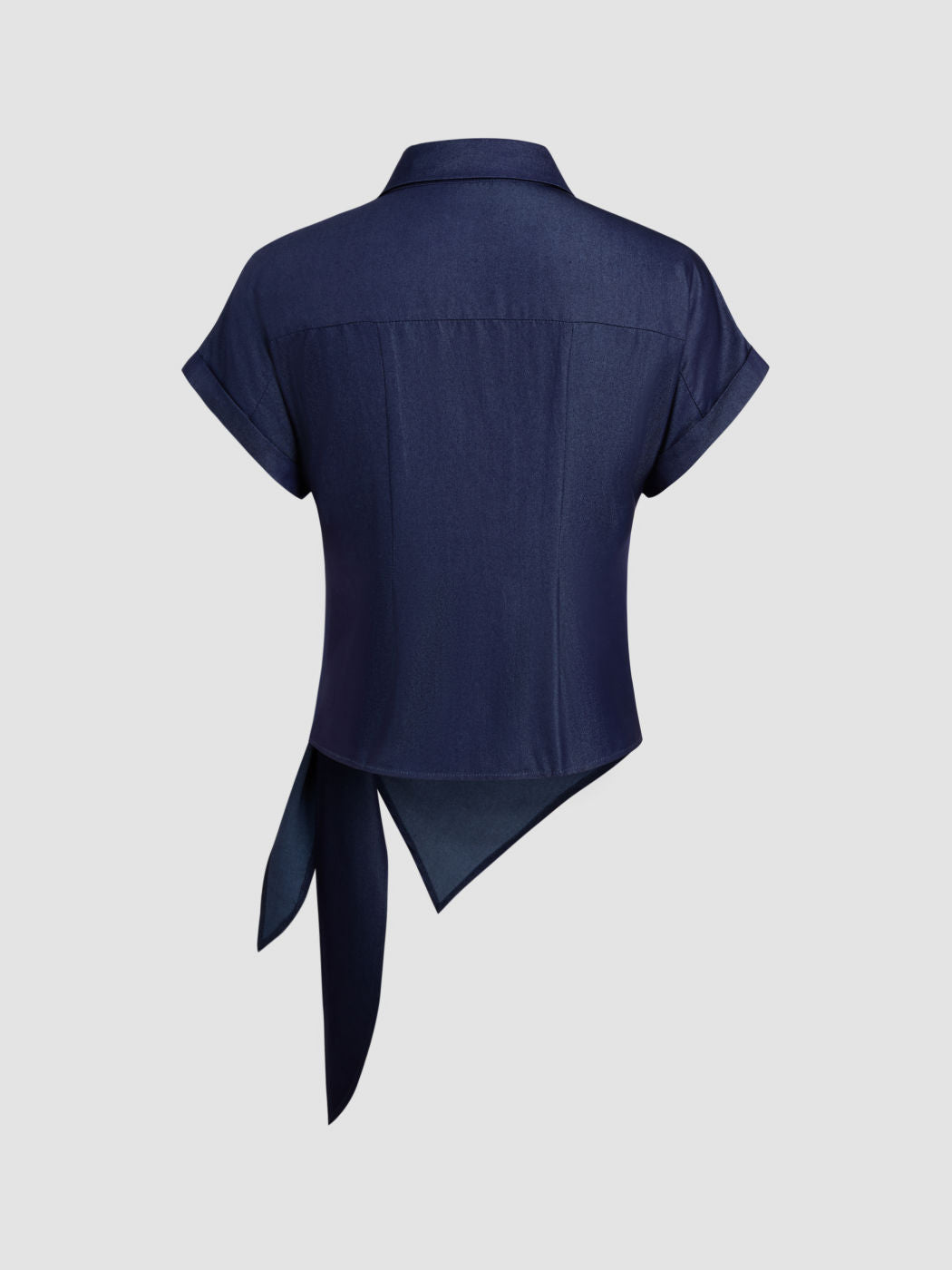 Polo Draped Roll-up Sleeve Shirt