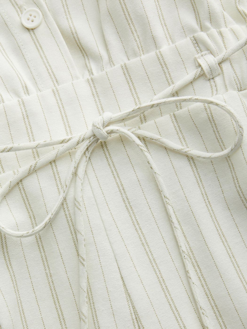 Cotton-blend Polo Stripe Romper With Belt