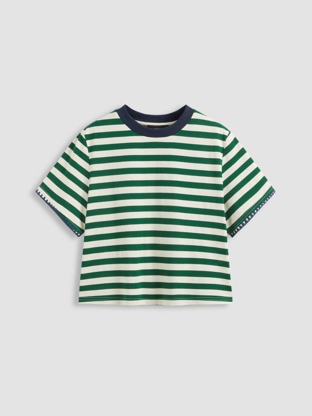 Oversized Cotton-blend Stripe Tee