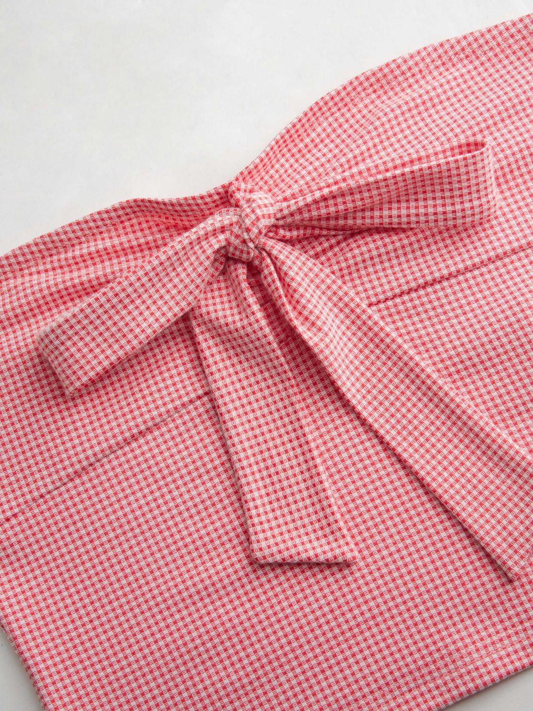 Gingham Bowknot Crop Bandeau Top