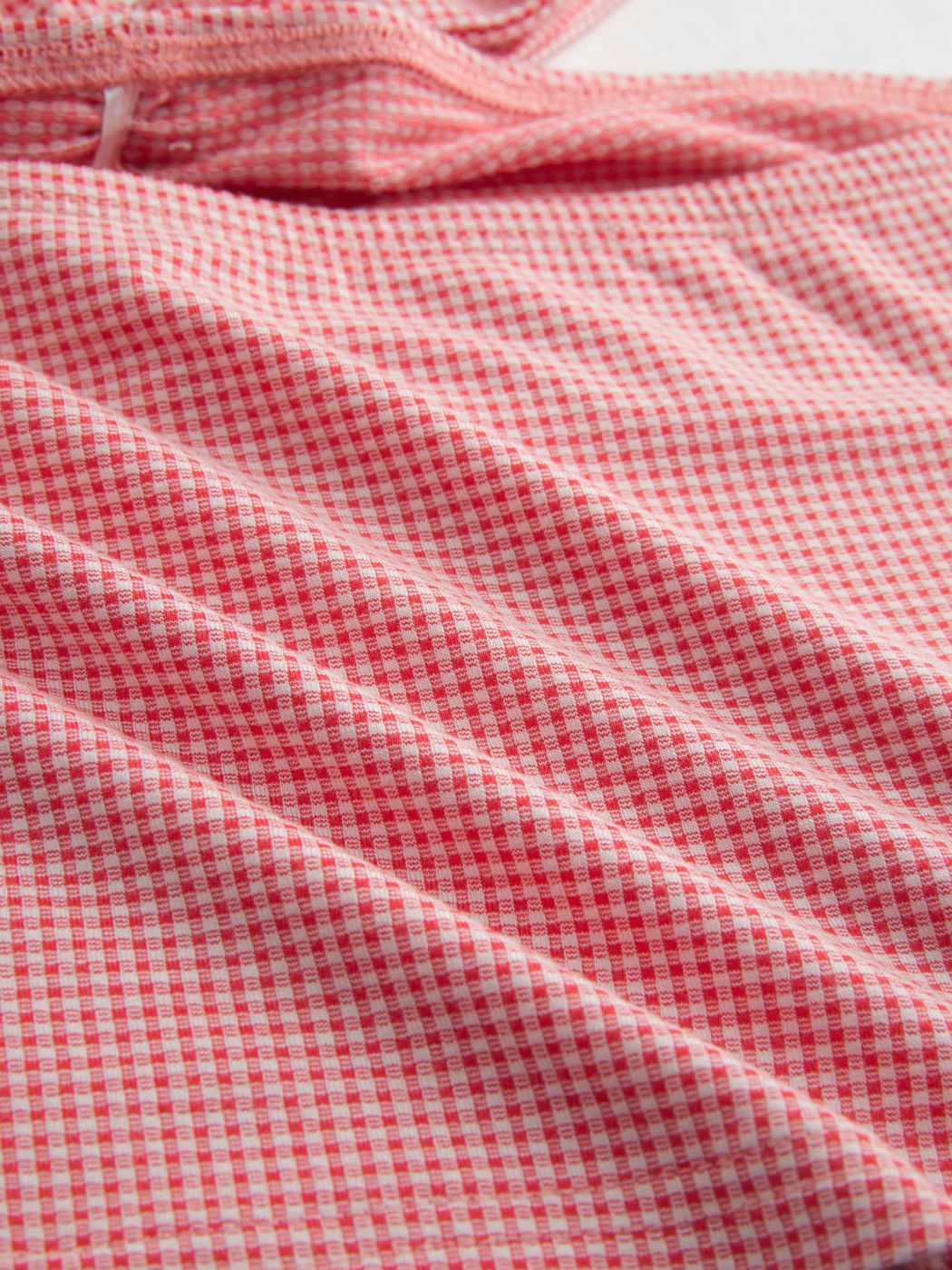 Gingham Bowknot Crop Bandeau Top
