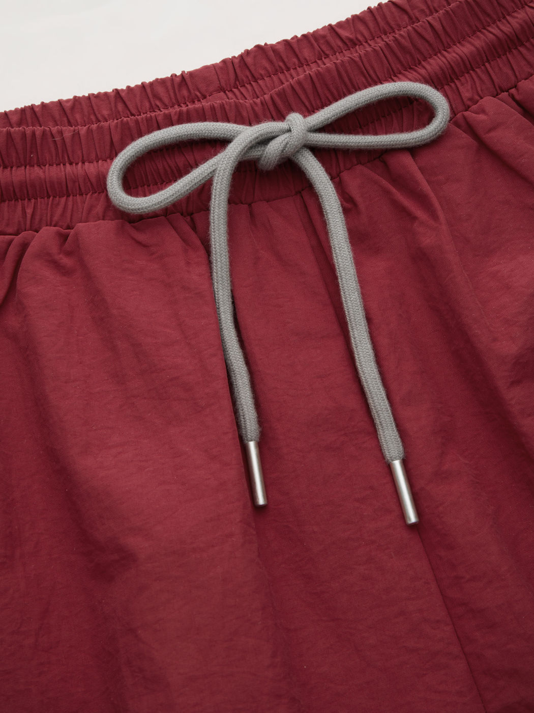 Mid Rise Knotted Elastic Waist Cargo Pants