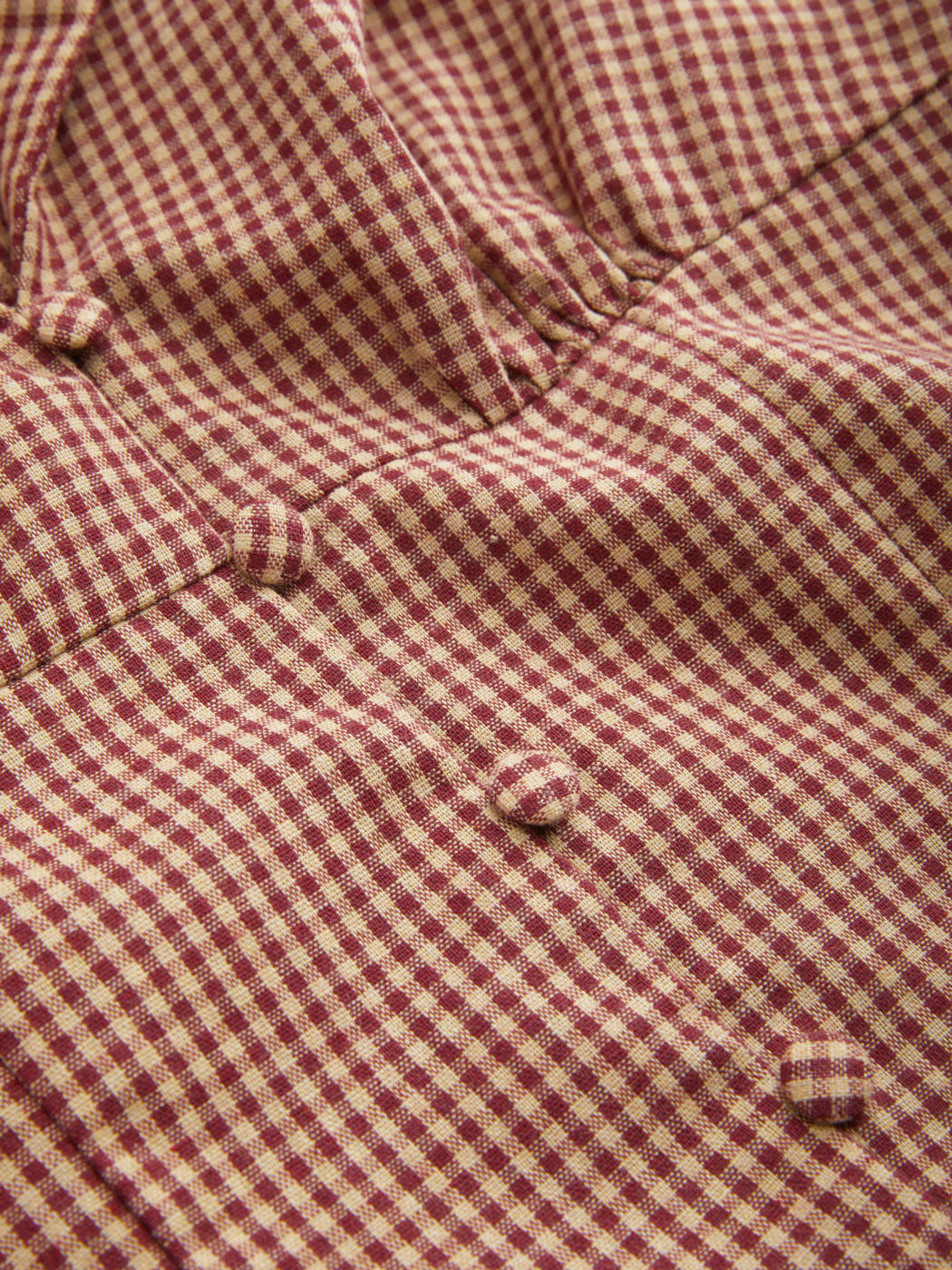Cotton-blend V-neck Gingham Lettuce Trim Broderie Anglaise Top