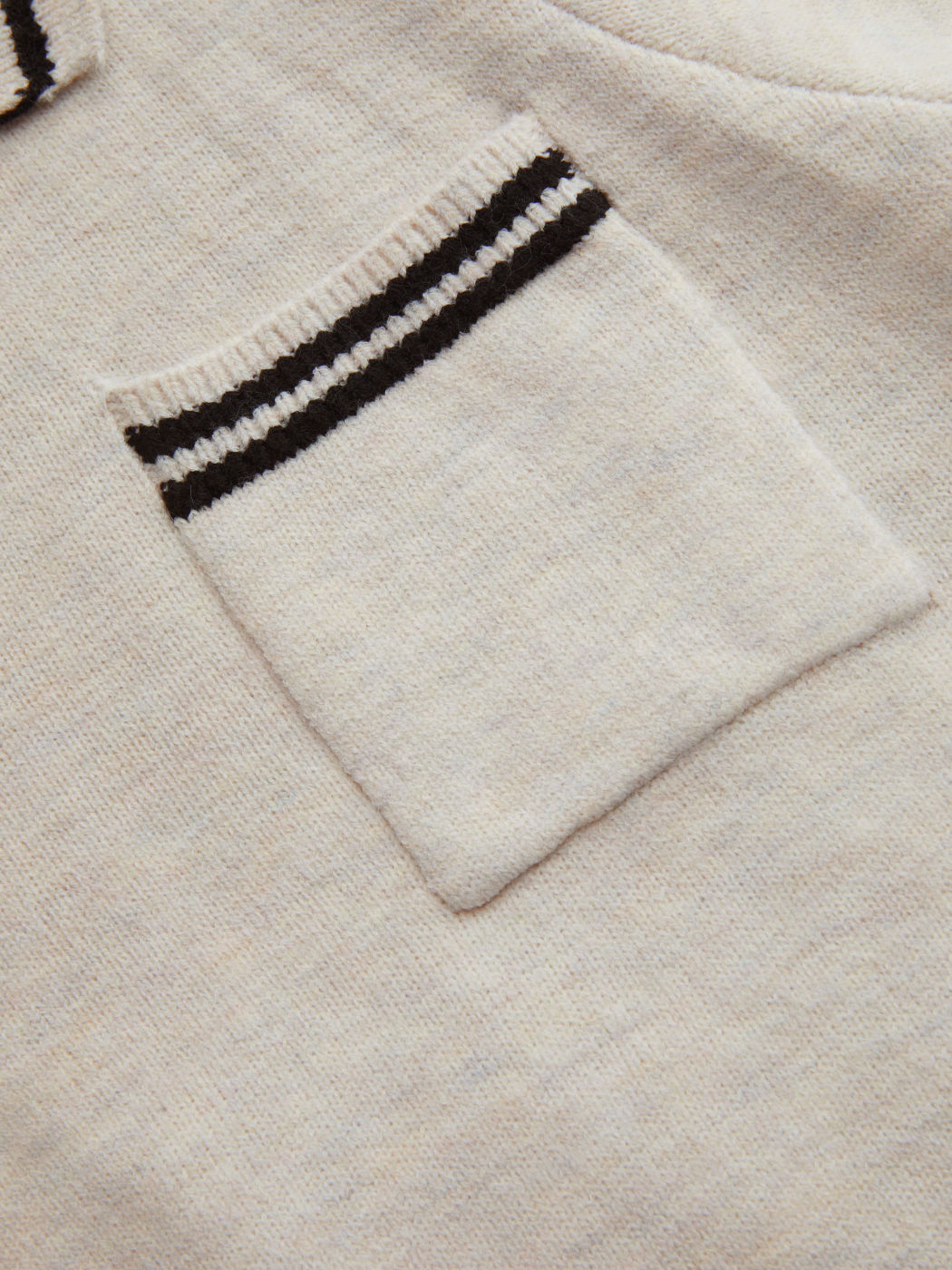 Knit Collar Stripe Short Sleeve Top