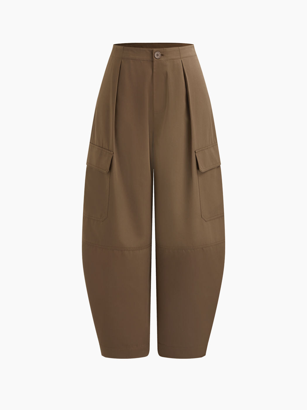 Mid Rise Pleated Pocket Cargo Pants