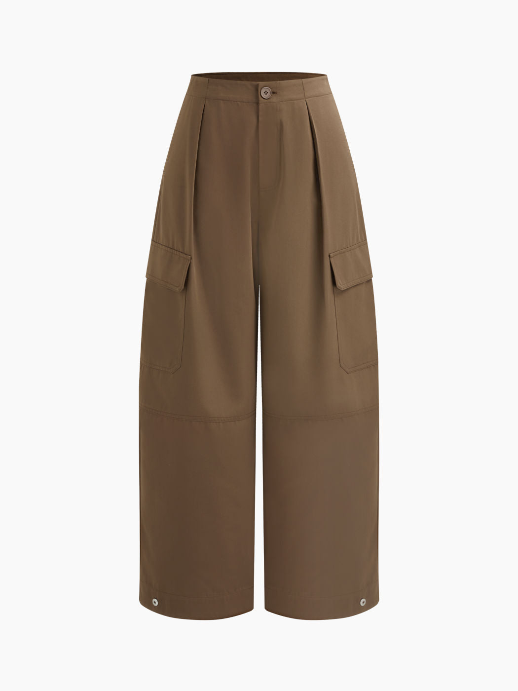 Mid Rise Pleated Pocket Cargo Pants