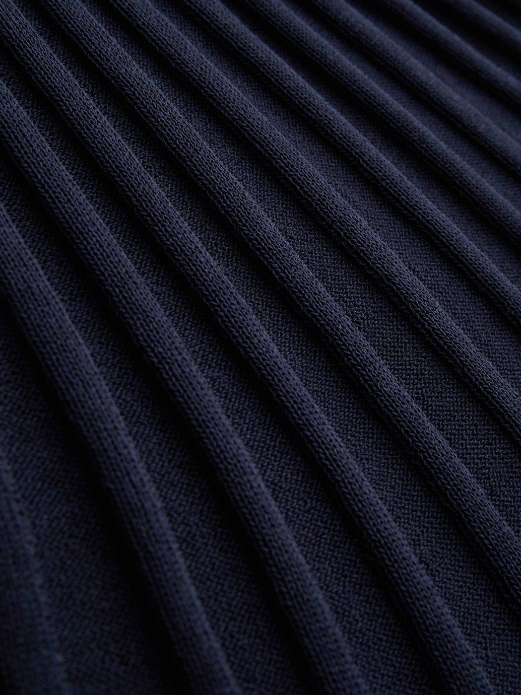 Knit U-neckline Rib Button Mini Dress
