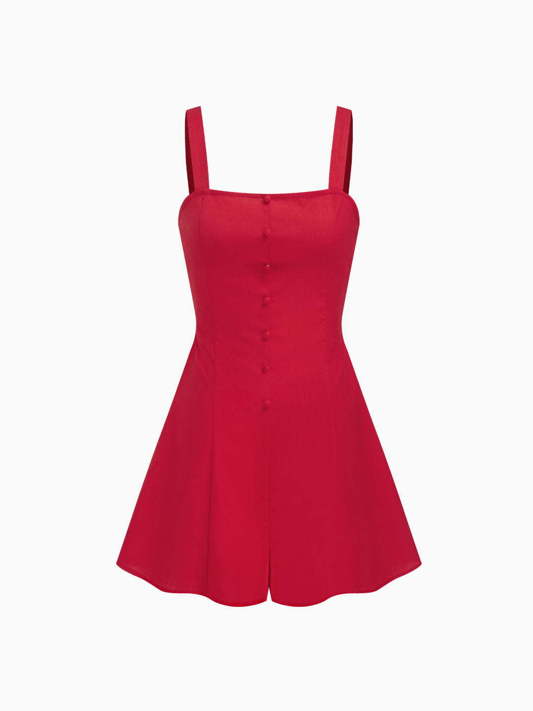 Linen-blend Square Neck Bowknot Backless Romper