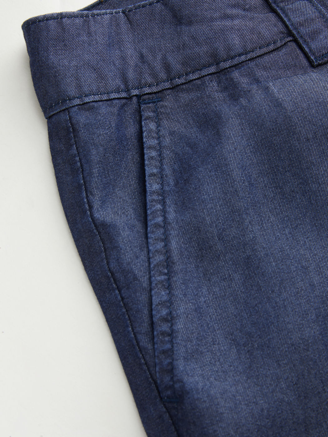 Cider Denim Mid Rise Pleated Wide Leg Jeans
