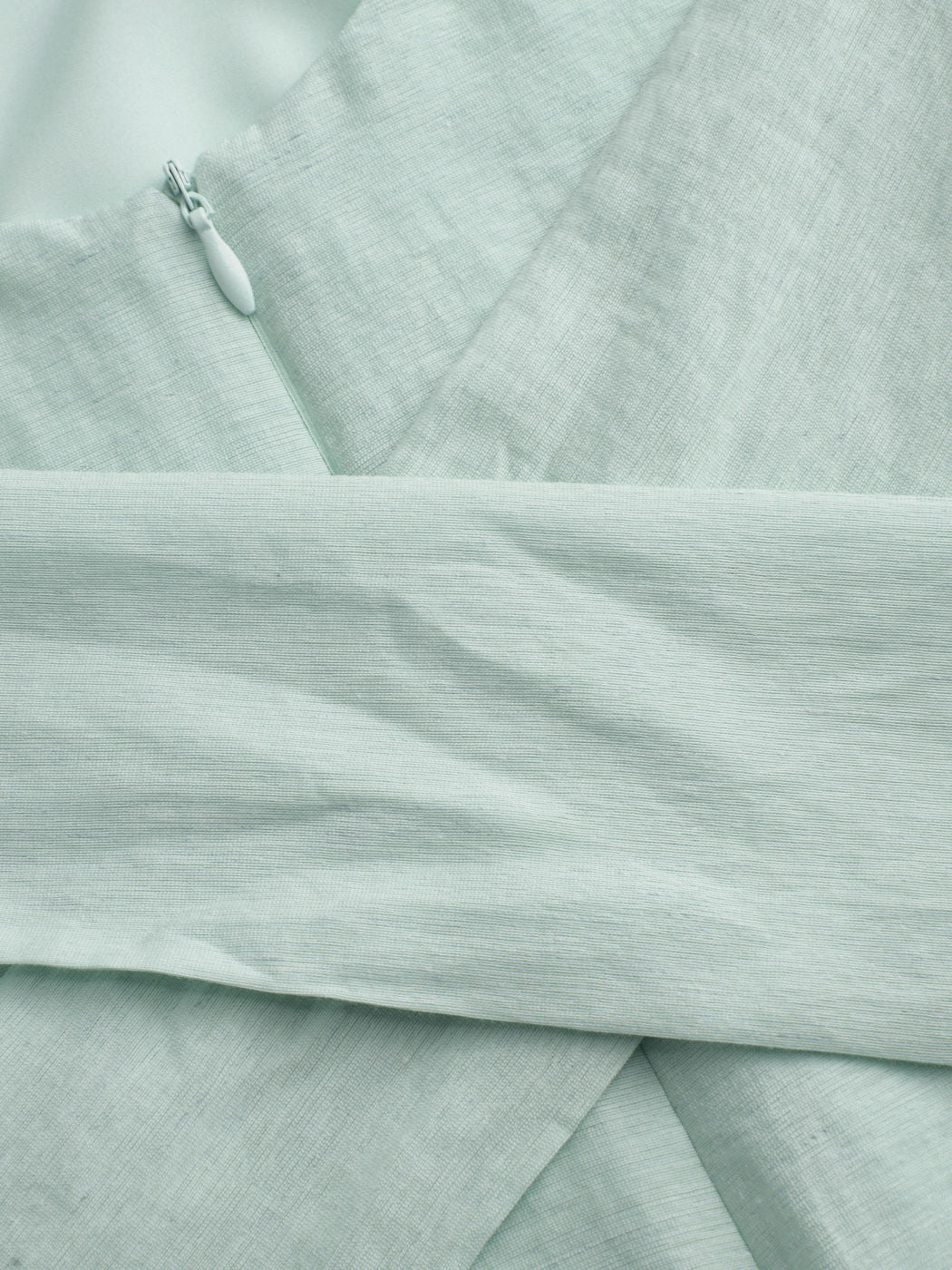 Linen-blend Boat Neck Solid Knotted Backless Mini Dress