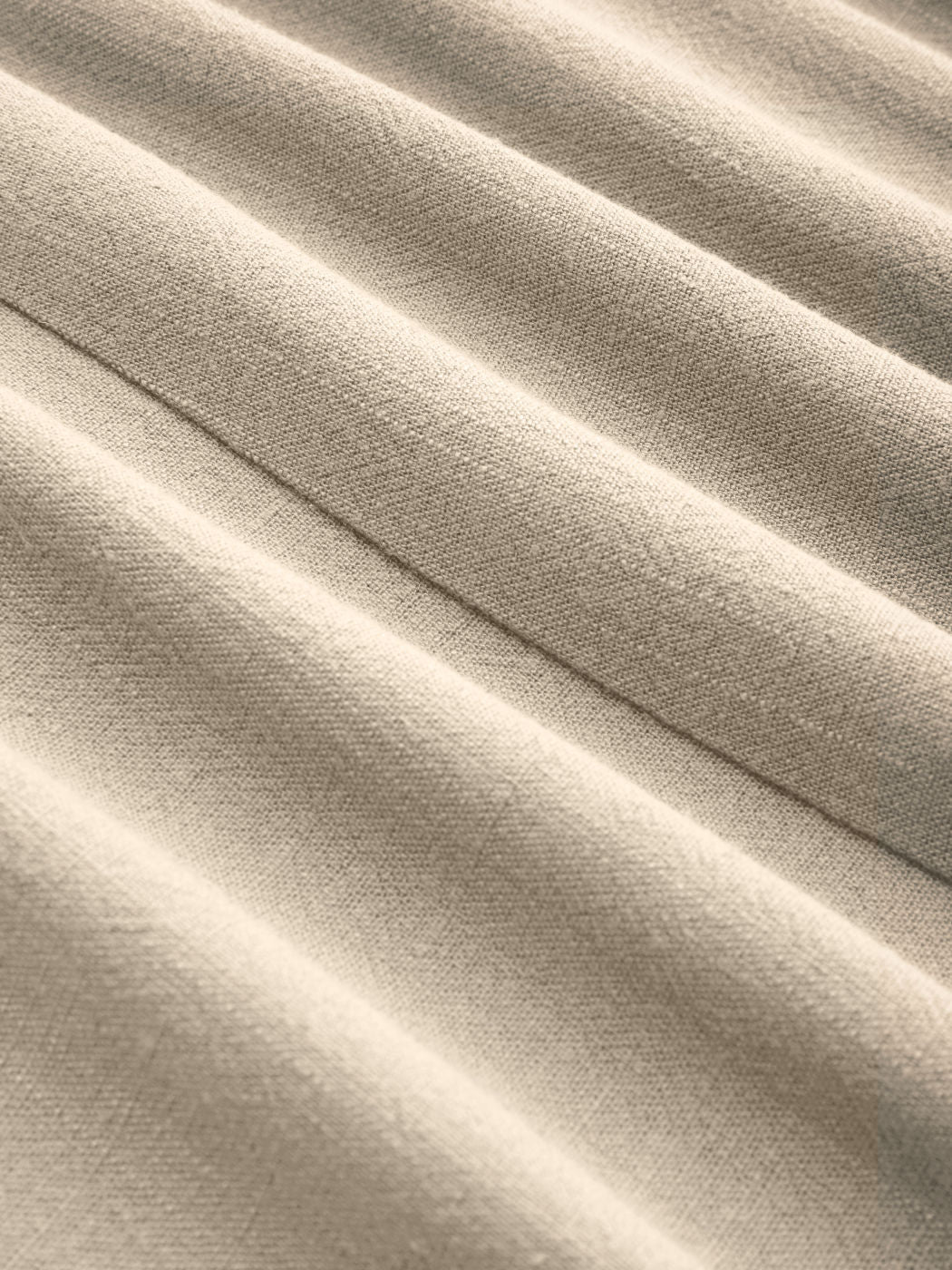 Linen-blend V-neck Solid Ruffle Split Maxi Dress