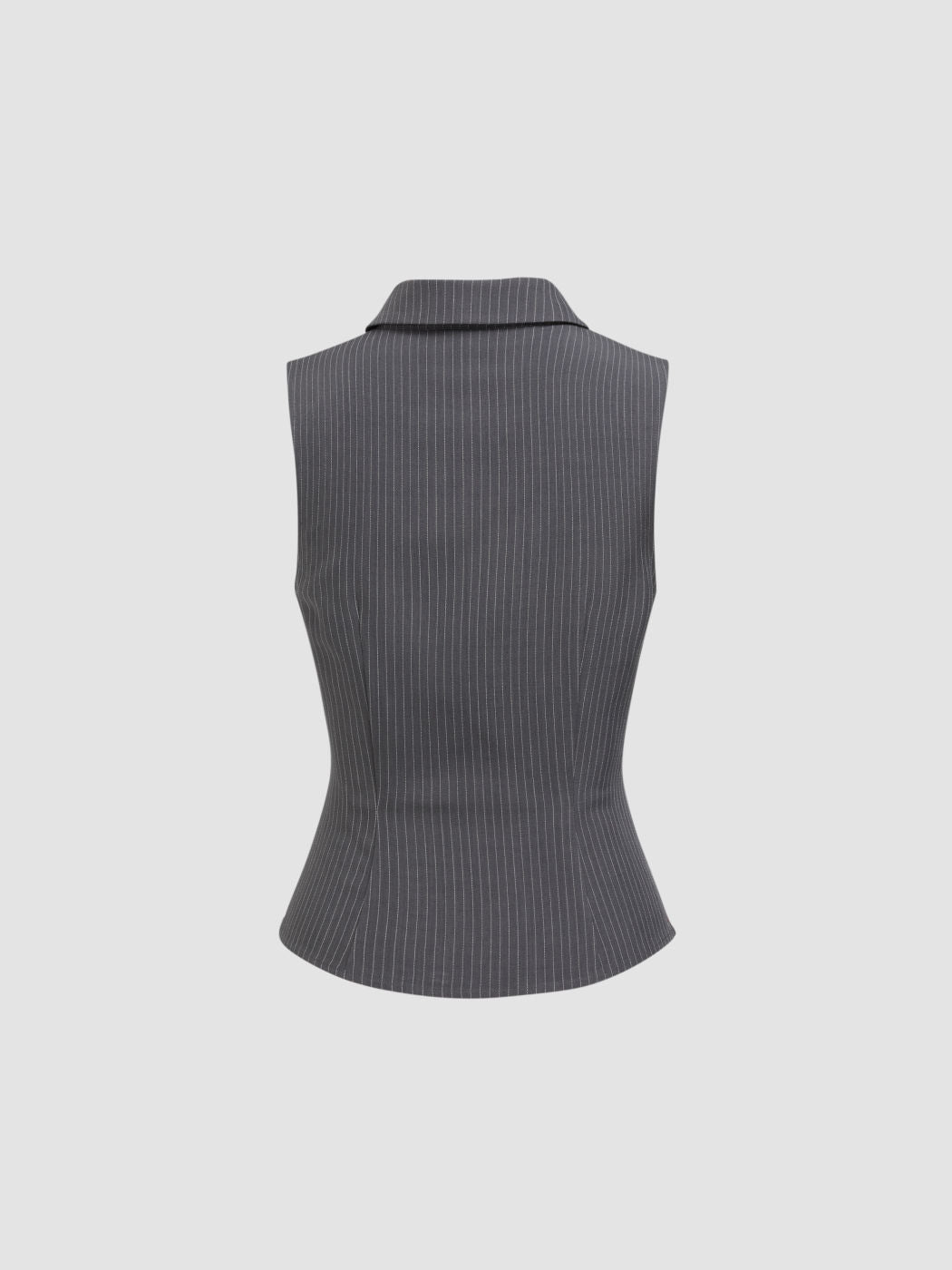 Collar Stripe Button Through Tank Top