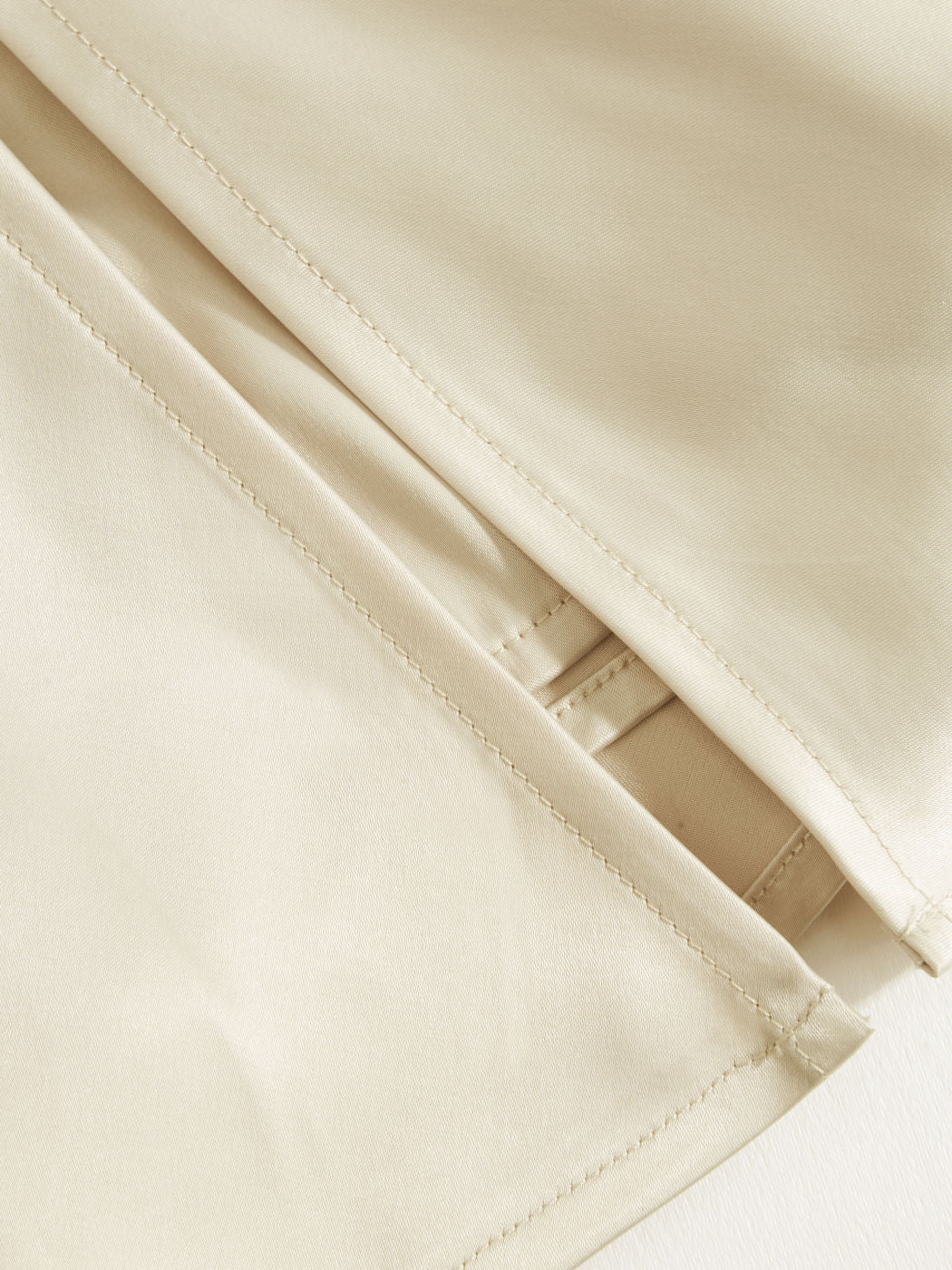 Satin Low Rise Button Split Mini Skort