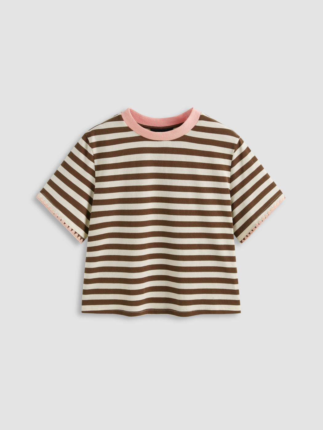 Oversized Cotton-blend Stripe Tee