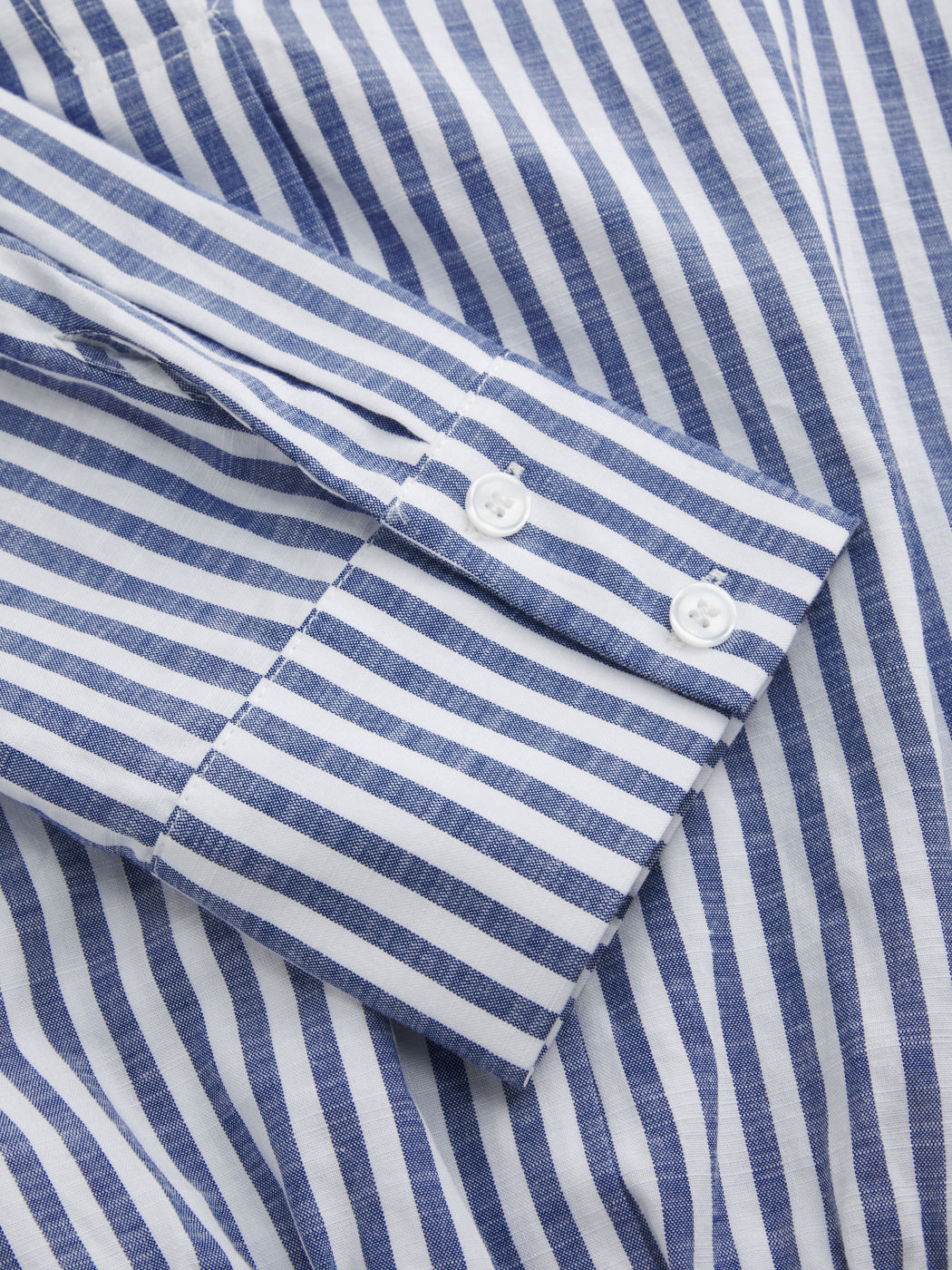 Cotton-blend Polo Neck Stripe Bodysuit