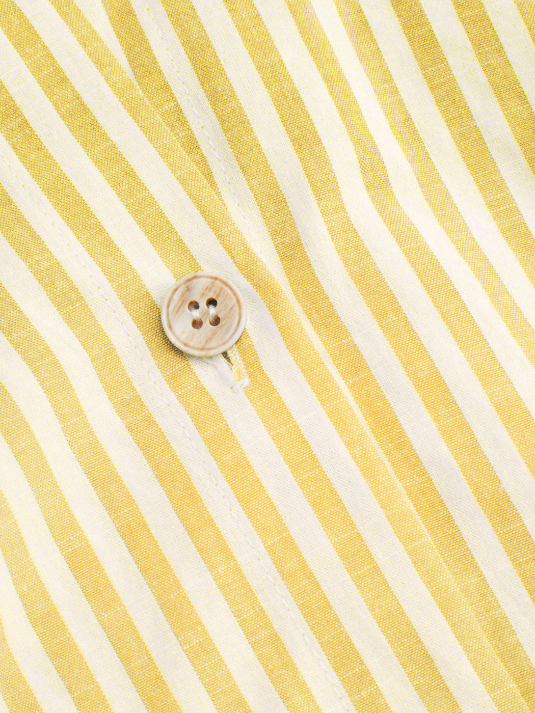 Cotton-blend Collar Striped Knotted Roll-up Long Sleeve Shirt