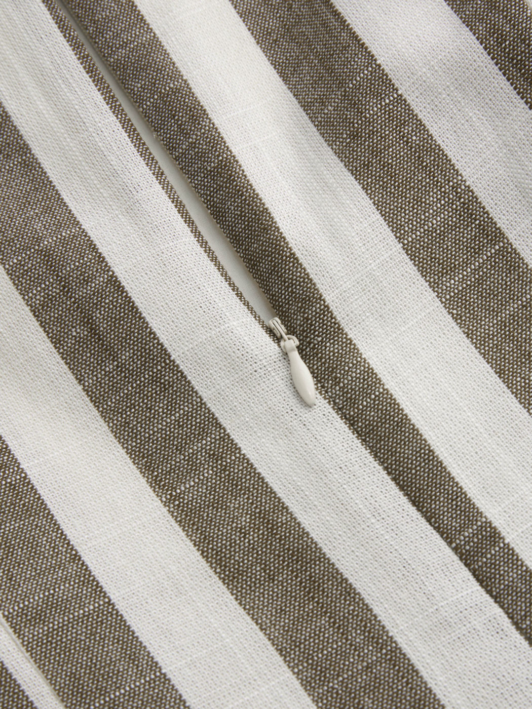 Linen-blend Two Way Boat Neck Stripe Knotted Mini Dress
