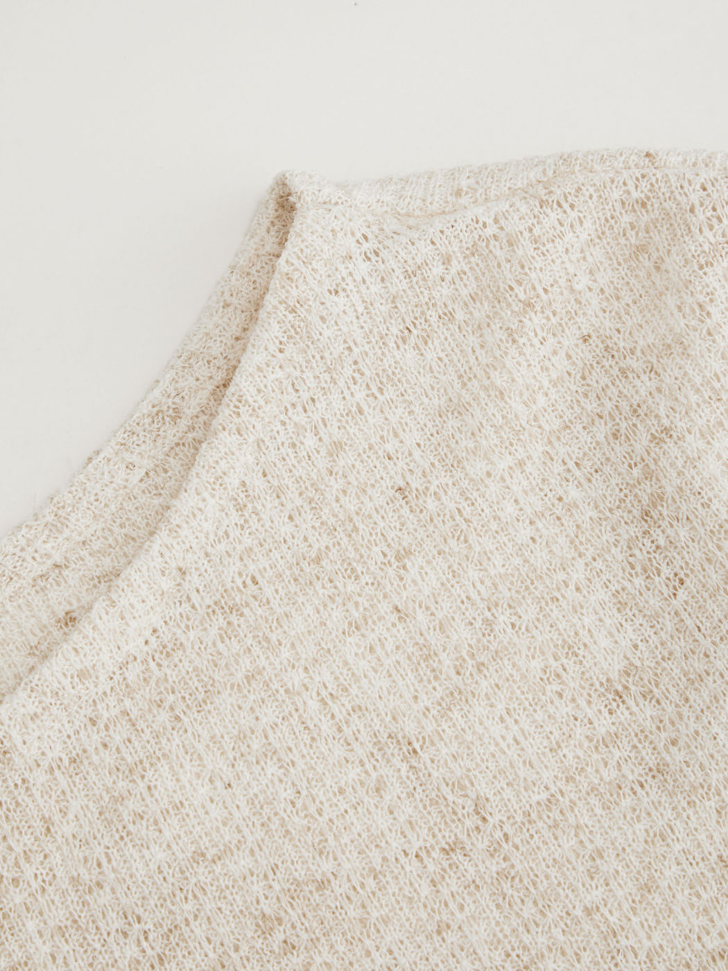 Linen-blend Boat Neck Oversized Long Sleeve Top
