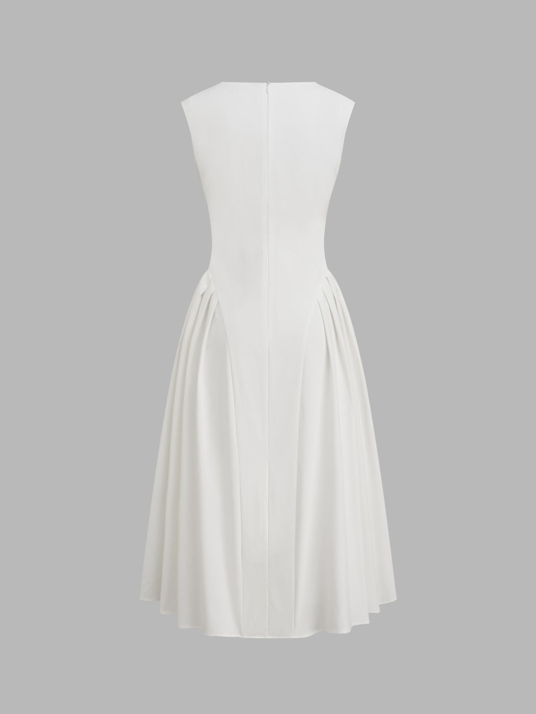 V-neck Cut Out Ruffle Hem Midi Dress