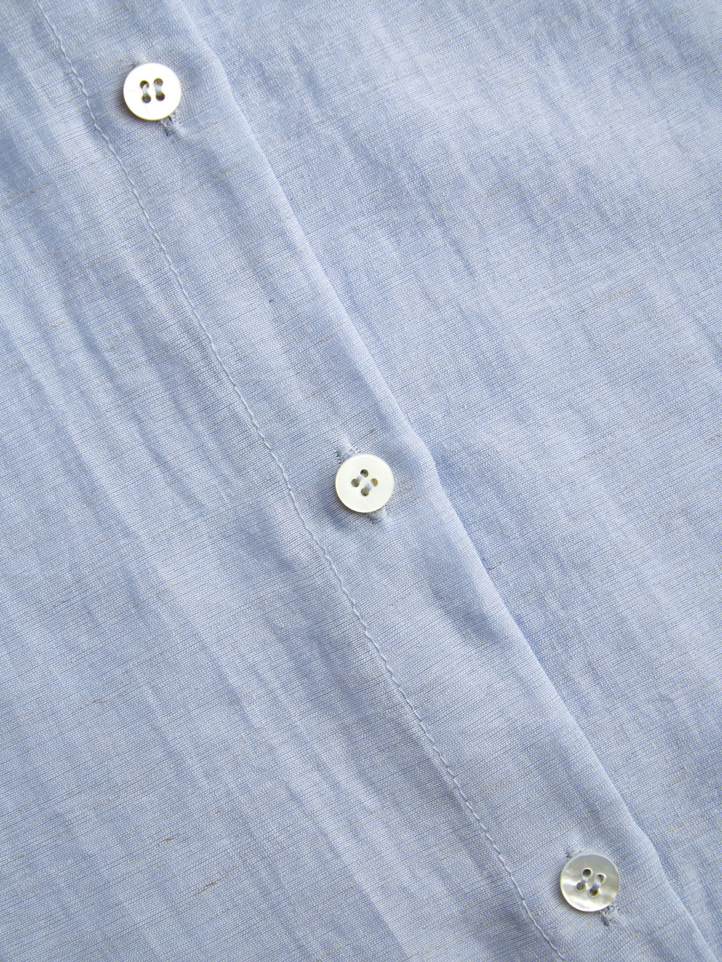 Linen-blend Polo Neck Oversized Long Sleeve Shirt