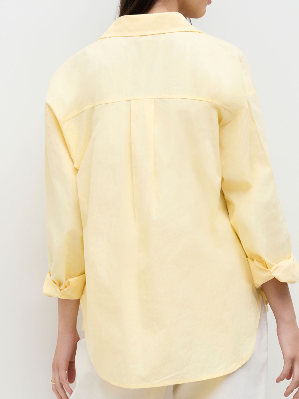 100% Cotton Collar Solid Long Sleeve Shirt
