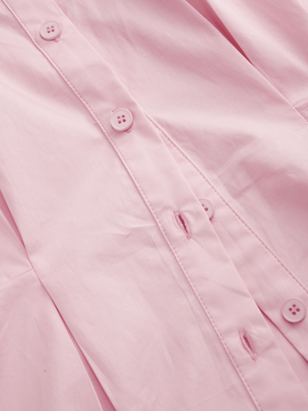 100% Cotton Ruched Cinched Waist Split Shirt