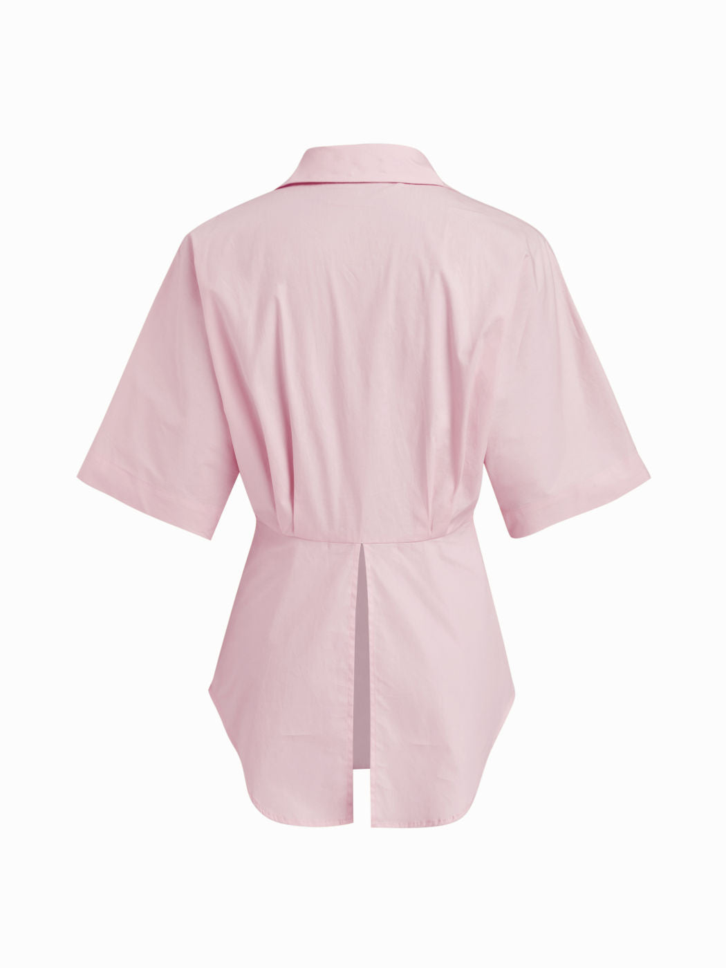 100% Cotton Ruched Cinched Waist Split Shirt