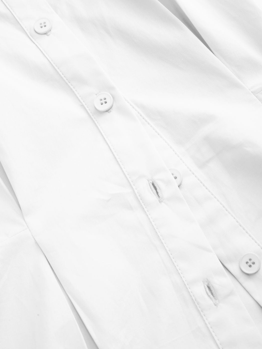 100% Cotton Ruched Cinched Waist Split Shirt
