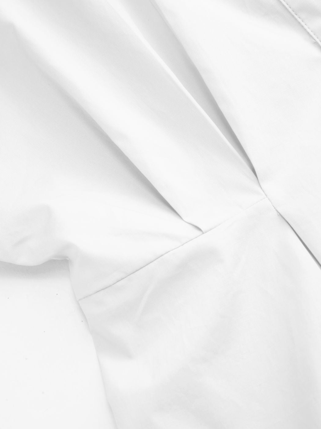 100% Cotton Ruched Cinched Waist Split Shirt